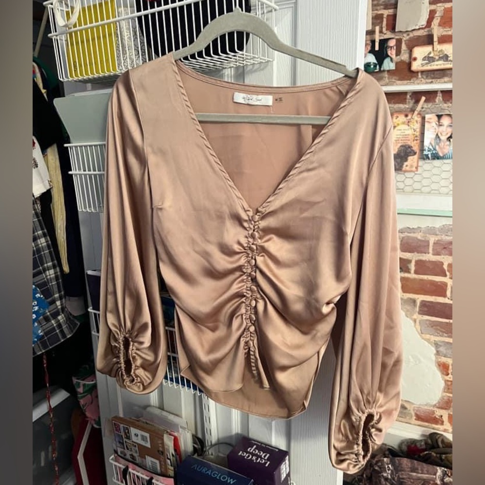 Silk Button Top